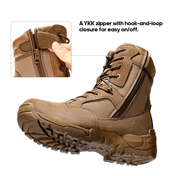 Men's High-Top Tactical Research  Boots - BROWN - 2